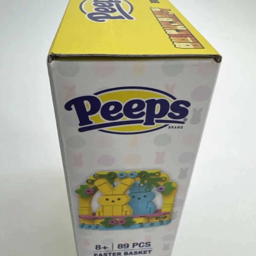 Brickcraft Peeps Easter Basket Blue Yellow Brick Building Kit 89 Piece Set NEW